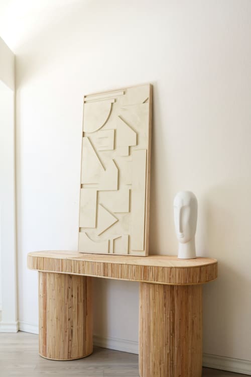 Wood Art, Textured Art, 3D Abstract Art, Arched Art, | Wall Sculpture in Wall Hangings by Blank Space Studios. Item composed of oak wood in boho or japandi style