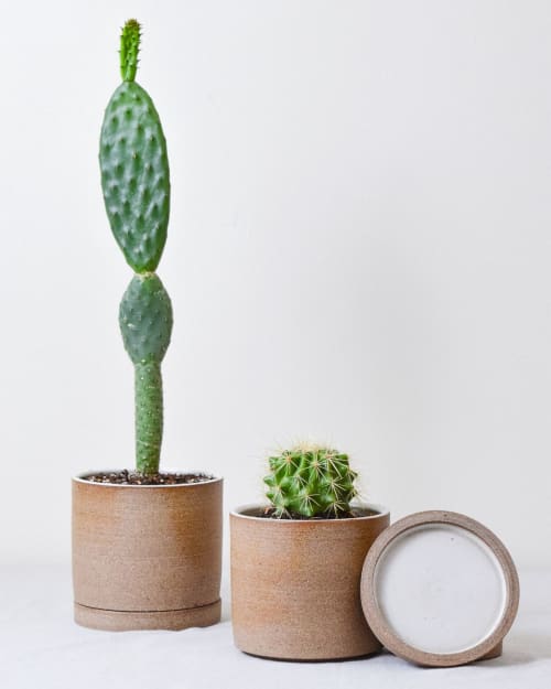 Stoneware Totem Planter | Vases & Vessels by Stone + Sparrow Studio. Item made of stoneware