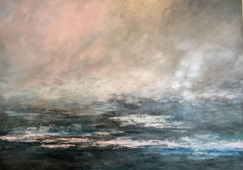 Sweet Serenity | Oil And Acrylic Painting in Paintings by Hoai Not Art. Item composed of canvas and synthetic