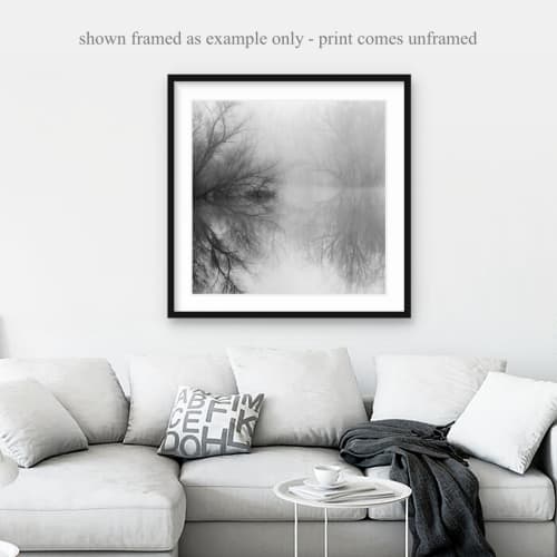 Winter Lake, Original Black and White Photography, Print | Photography by Nicholas Bell Photography. Item composed of paper in contemporary or japandi style