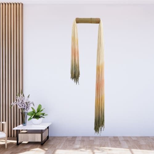 Southern color tassels/ bamboo by Olivia Fiber Art Wescover Wall Hangings