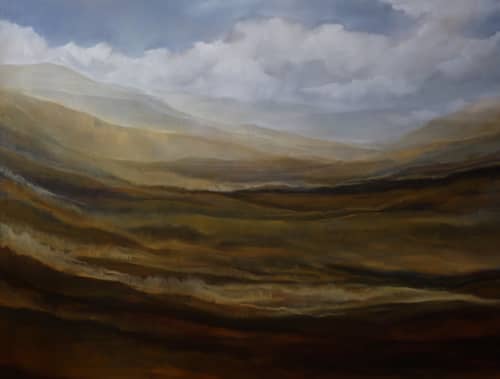 Distance Series II | Oil And Acrylic Painting in Paintings by Caroline Adams. Item composed of canvas and synthetic