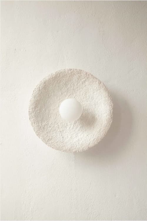 MushLume Disc Sconce | Sconces by MushLume Lighting. Item works with contemporary style