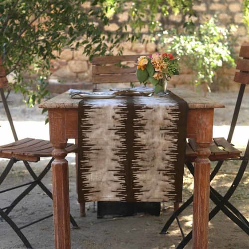 Table Runner | Noire | Linens & Bedding by ichcha. Item made of cotton works with boho & minimalism style