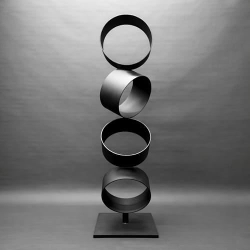 Interval | Public Sculptures by Nicholas Turner. Item composed of steel in minimalism or mid century modern style