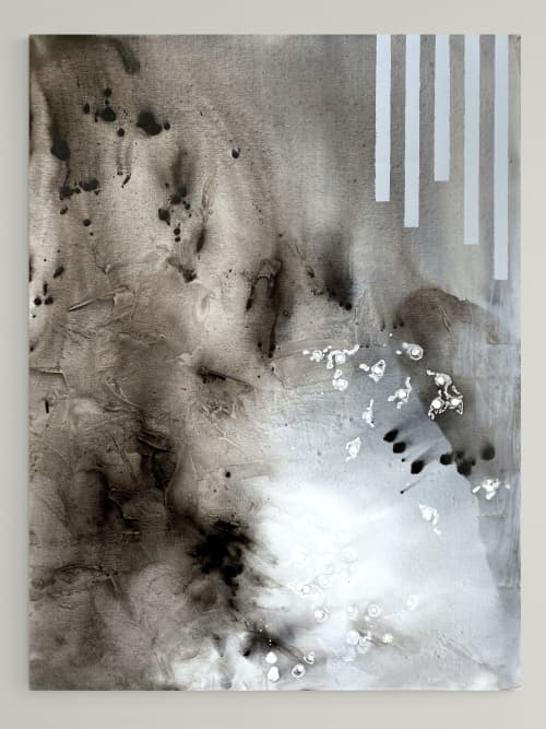 Whispering in the silence /1 | Oil And Acrylic Painting in Paintings by Cristina Dalla Valentina. Item composed of canvas and synthetic