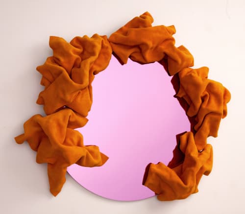 Reflexions Collection Mirror | Decorative Objects by Ted VanCleave Studio. Item composed of fabric and glass