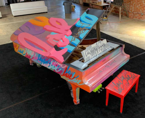 Love Is The Answer | Sculptures by Ruben Rojas. Item made of synthetic
