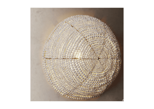 Urchin Wall Sconce | Sconces by The Handmade Story. Item made of metal with ceramic works with contemporary & coastal style