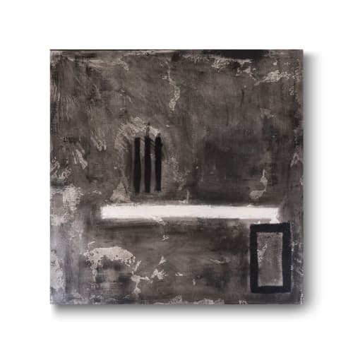 Convictions - Original mixed-media abstract | Mixed Media in Paintings by J. Kent Martin. Item made of canvas works with mid century modern & contemporary style
