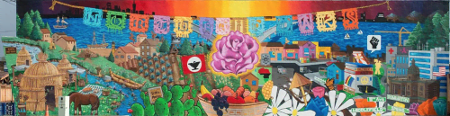 North Fair Oaks Mural | Street Murals by Arthur Koch. Item composed of synthetic