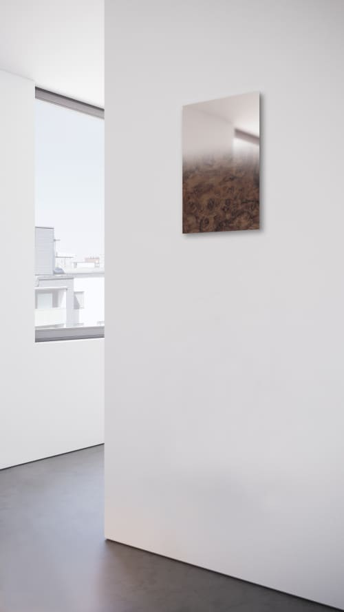 Mirror/Zero Fading Wood, Revamp Ed. 02 - XS | Decorative Objects by Formaminima. Item made of walnut works with contemporary style