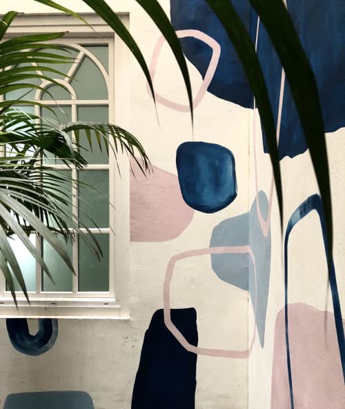 hotel alma barcelona, atrium mural | Murals by maja dlugolecki | Hotel Alma Barcelona in Barcelona. Item composed of synthetic