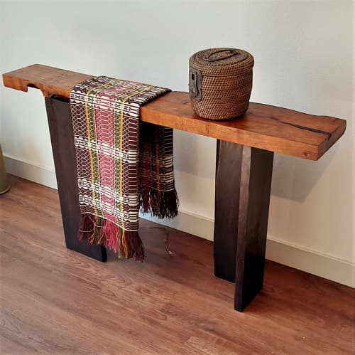 Rare Oregon Camellia Console Table | Tables by SjK Design Studios. Item composed of wood in asian style