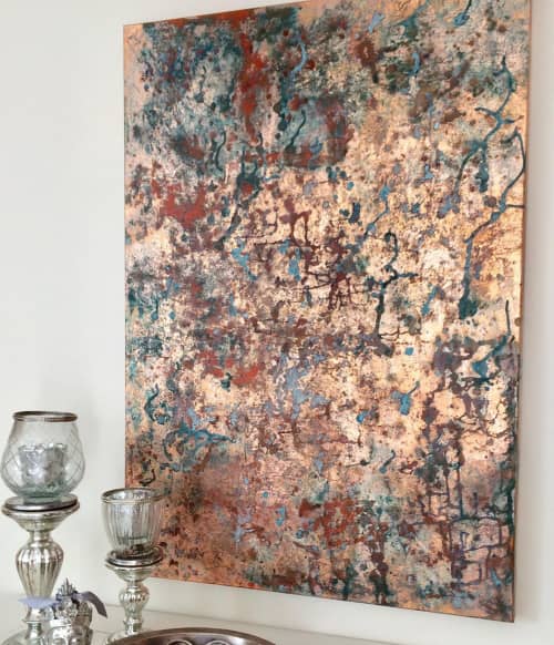 Four Seasons | Oil And Acrylic Painting in Paintings by Natalia Schaefer - Natalias Art. Item composed of synthetic