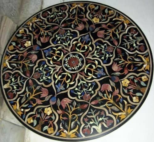 Black marble table, side table, coffee table, tabletop | Tables by Innovative Home Decors. Item made of marble works with country & farmhouse & art deco style