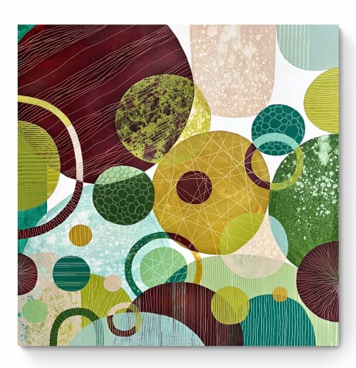 Overlapping Horizons 3 | Oil And Acrylic Painting in Paintings by Cristina Dalla Valentina. Item made of canvas works with boho & contemporary style