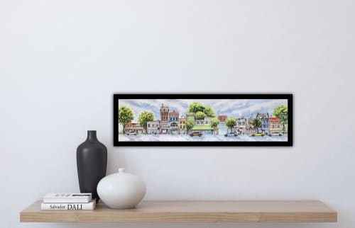 A Walk Along Richmond Road | Drawings by Maurice Dionne FINEART | Royal LePage Team Realty Brokerage in Ottawa. Item composed of paper