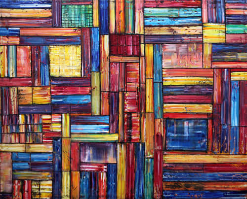 Technicolor! | Oil And Acrylic Painting in Paintings by PMS Artwork. Item made of canvas with synthetic