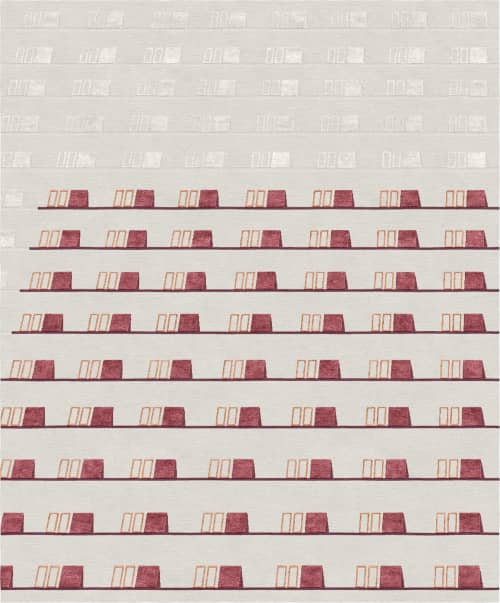 Rug Cuba Libre Abstract Handmade Minimalism | Area Rug in Rugs by Atelier Tapis Rouge. Item composed of wool in minimalism or coastal style