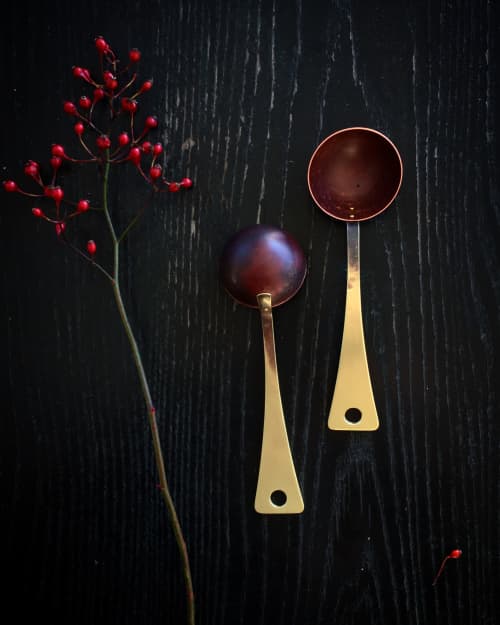 Coffee Scoop | Serving Utensil in Utensils by Erica Moody | Fine Metal Work. Item made of brass