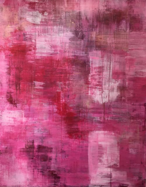 Big Yellow Taxi | Oil And Acrylic Painting in Paintings by Julianna Poldi. Item made of canvas & synthetic