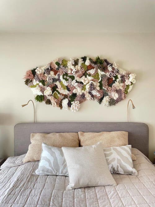Unique irregular shape coral reef wall decoration. | Tapestry in Wall Hangings by Awesome Knots. Item composed of cotton & fiber compatible with boho and country & farmhouse style