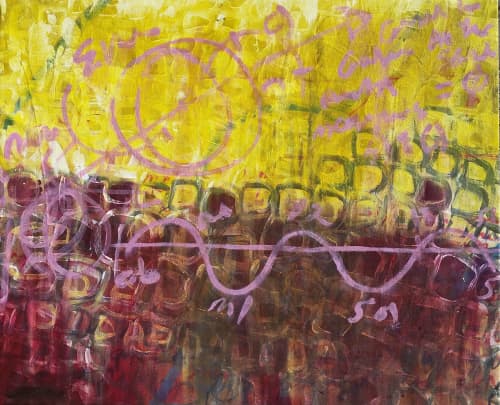 Theory 03 | Oil And Acrylic Painting in Paintings by Dale Voelker. Item composed of canvas in eclectic & maximalism or modern style