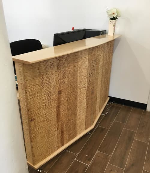 Reception Desk | Tables by HerlanderArt | Metro Drafting & Design Ltd in Brooklyn. Item composed of maple wood