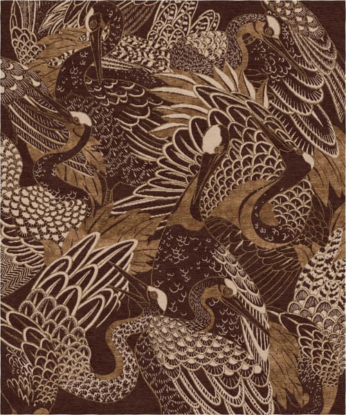 Rug Movement animalistic hand knotted modern luxury exotic | Area Rug in Rugs by Atelier Tapis Rouge. Item composed of wool in eclectic & maximalism or art deco style