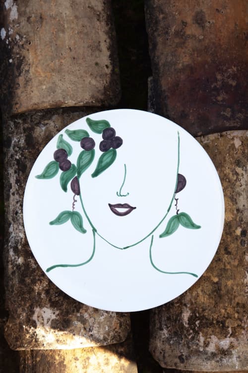 Oliva plate only decor | Dinnerware by Patrizia Italiano. Item made of stoneware
