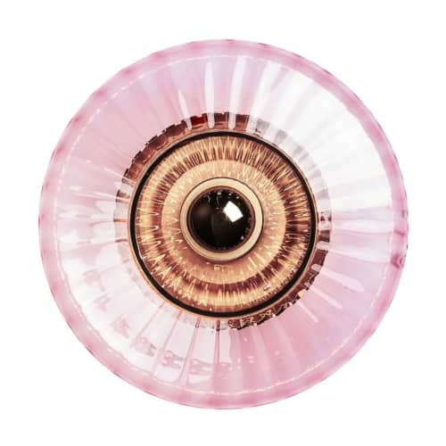 New Wave Optic Wall Sconce XL Rose | Sconces by Marie Burgos Design and Collection