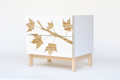 Trees Nightstand | Storage by Iannone Design. Item composed of maple wood