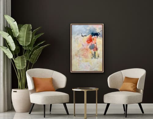 Abstract Art called Light on the Horizon | Mixed Media by Connie O’Connor. Item composed of canvas compatible with contemporary and eclectic & maximalism style