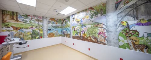 Landscapes of Northern California | Murals by Trena McNabb | Stanford Children's Health | Lucile Packard Children's Hospital Stanford in Palo Alto. Item composed of synthetic