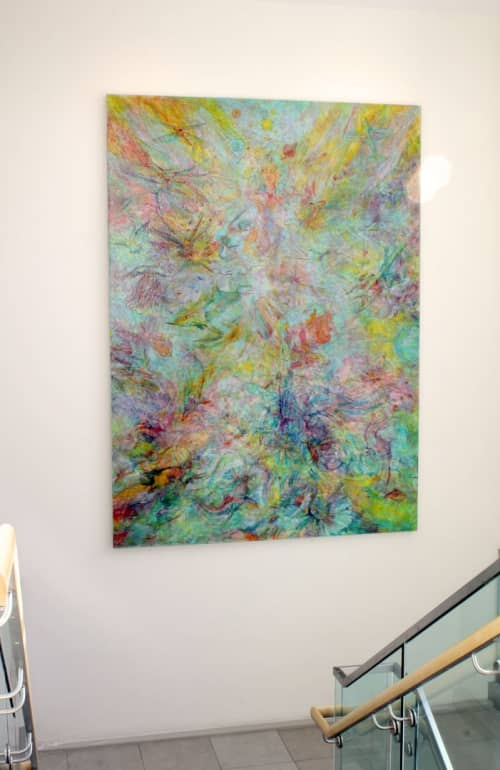 “Unique and Her Paths to Fortune” painting | Oil And Acrylic Painting in Paintings by Lennon Michalski | University of Kentucky Hospital Heliport in Lexington. Item composed of canvas and synthetic