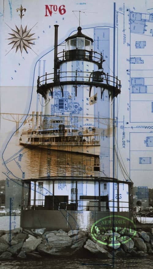 Lighthouse at Northlight | Collage in Paintings by Stephen Sheffield Photography, Collage & Design | NorthLight in Sleepy Hollow