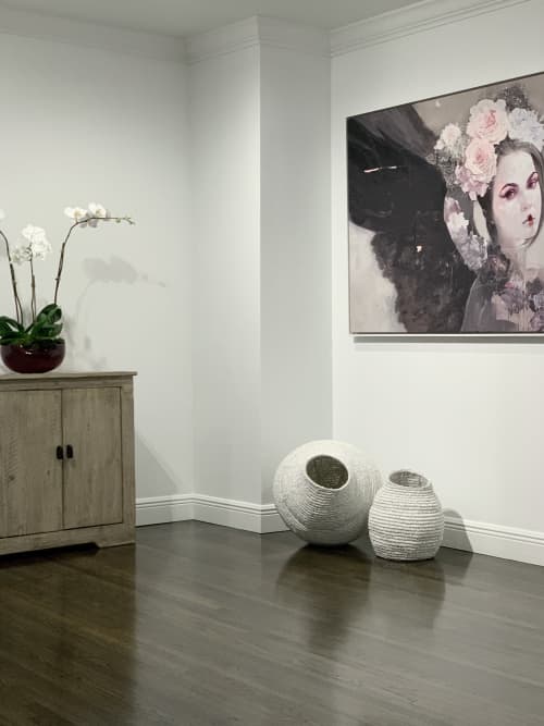 THE SILENT OF ODILLE | Oil And Acrylic Painting in Paintings by Roldan Lauzan Studio. Item made of canvas & synthetic