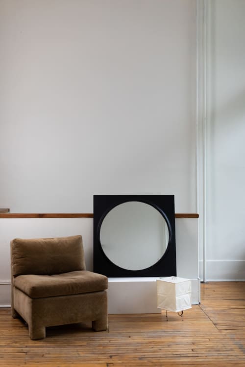 Imprint mirror | Decorative Objects by Pooja Pawaskar. Item composed of maple wood and glass