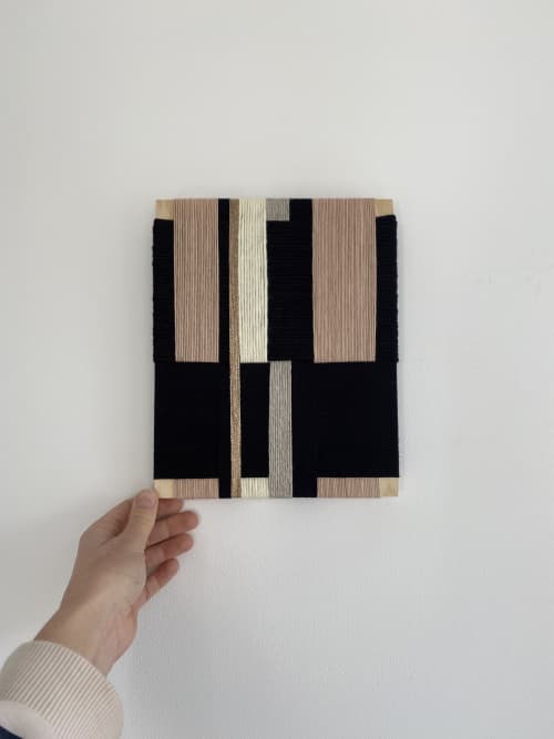 Wall Art-Masonry 004 | Tapestry in Wall Hangings by Anita Meades. Item made of wood & wool compatible with minimalism and contemporary style