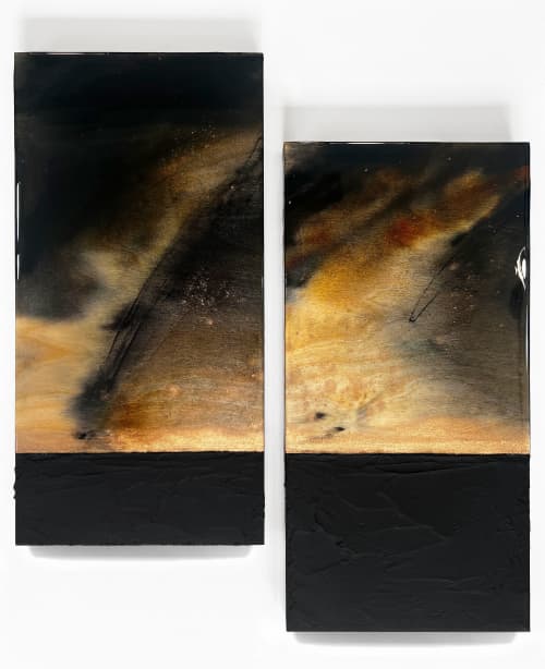 Window Obscura | Mixed Media by Alyson Storms. Item composed of wood and brass in minimalism or mid century modern style