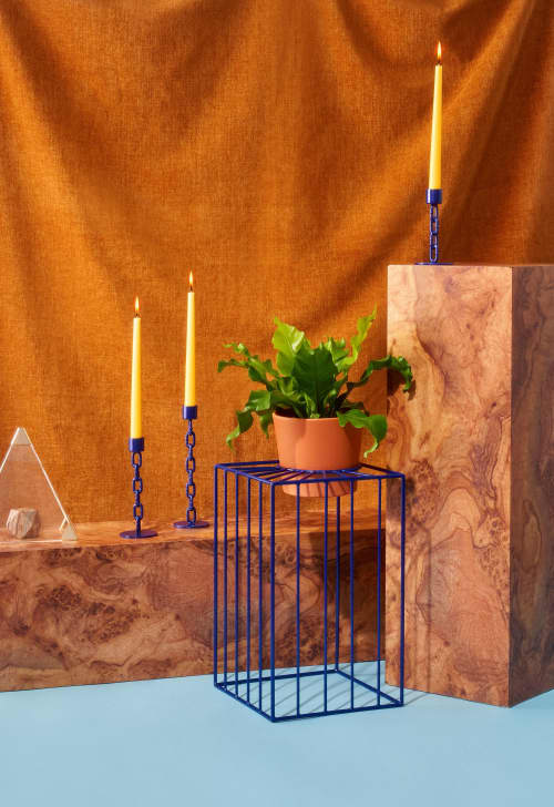 Sunbeam Plant Stand + Chain Candle Stick | Plants & Landscape by Boonies Design + Fabrication. Item made of metal