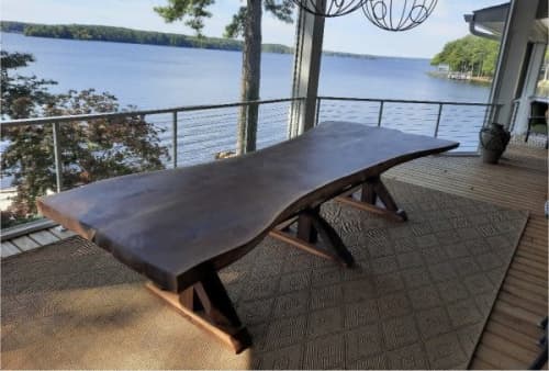 Live Edge | Dining Table in Tables by Lumber2Love. Item composed of walnut compatible with mid century modern and contemporary style