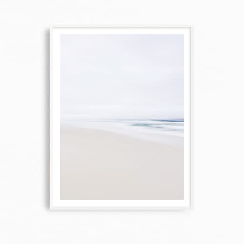 Minimalist neutral coastal art, 'Winter Beach' photograph | Photography by PappasBland. Item made of paper compatible with minimalism and contemporary style