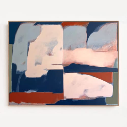 'The Journey From Here to There' | Oil And Acrylic Painting in Paintings by Sarah Kelk. Item composed of oak wood & canvas compatible with mid century modern and contemporary style