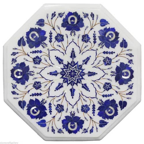 white marble table, coffee table, end table, tabletop | Tables by Innovative Home Decors. Item made of marble compatible with country & farmhouse and art deco style