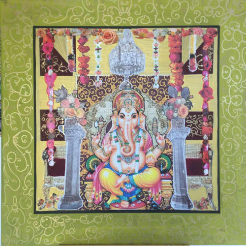 To Ganesha with Love | Mixed Media by Anthony Adams Art. Item in contemporary or modern style