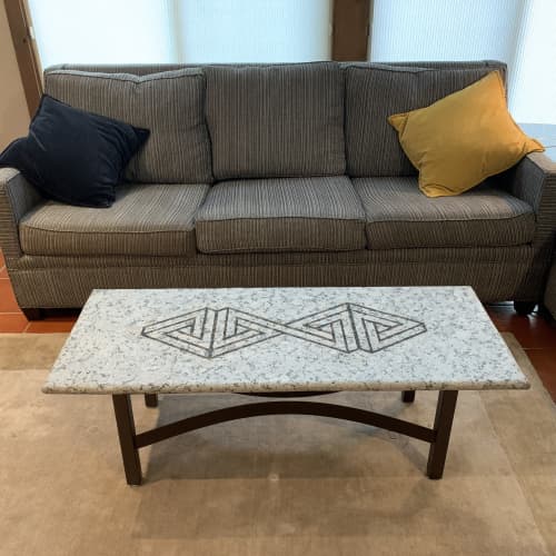 Coffee Table | Tables by Rock and A Soft Place Studios. Item composed of steel and granite