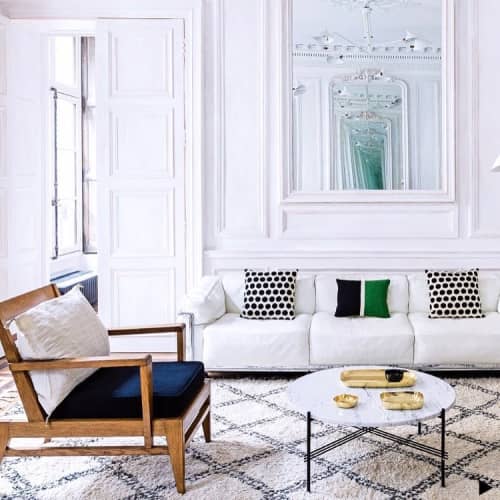 Cuadrado Vanity Tray In Brushed Brass | Toiletry in Storage by Tina Frey. Item composed of brass