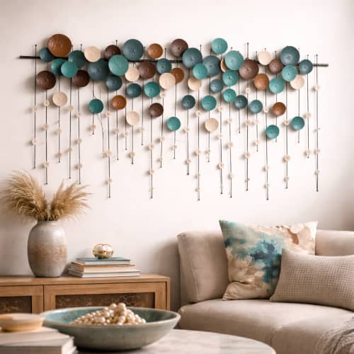 Ocean -  Abstract Metal Wall Art Sculpture | Wall Sculpture in Wall Hangings by Sarmal Design. Item composed of steel in mid century modern or contemporary style